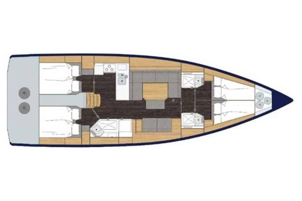 Bavaria C45 - Layout