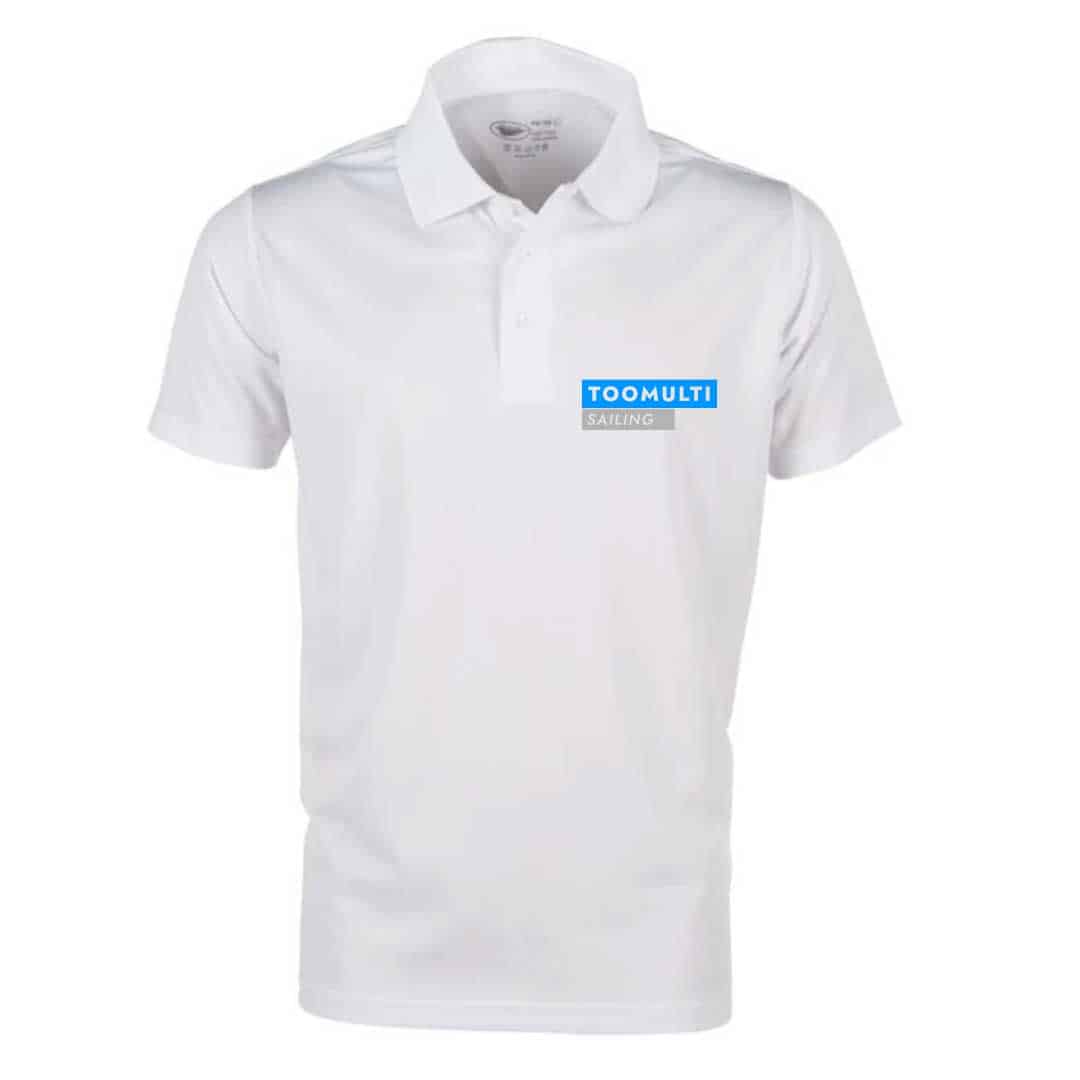 Polo tecnica - bianca - uomo - fronte