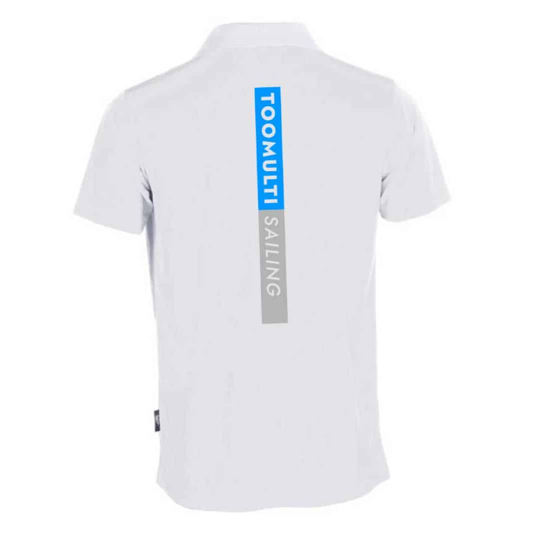 Polo tecnica - bianca - uomo - retro